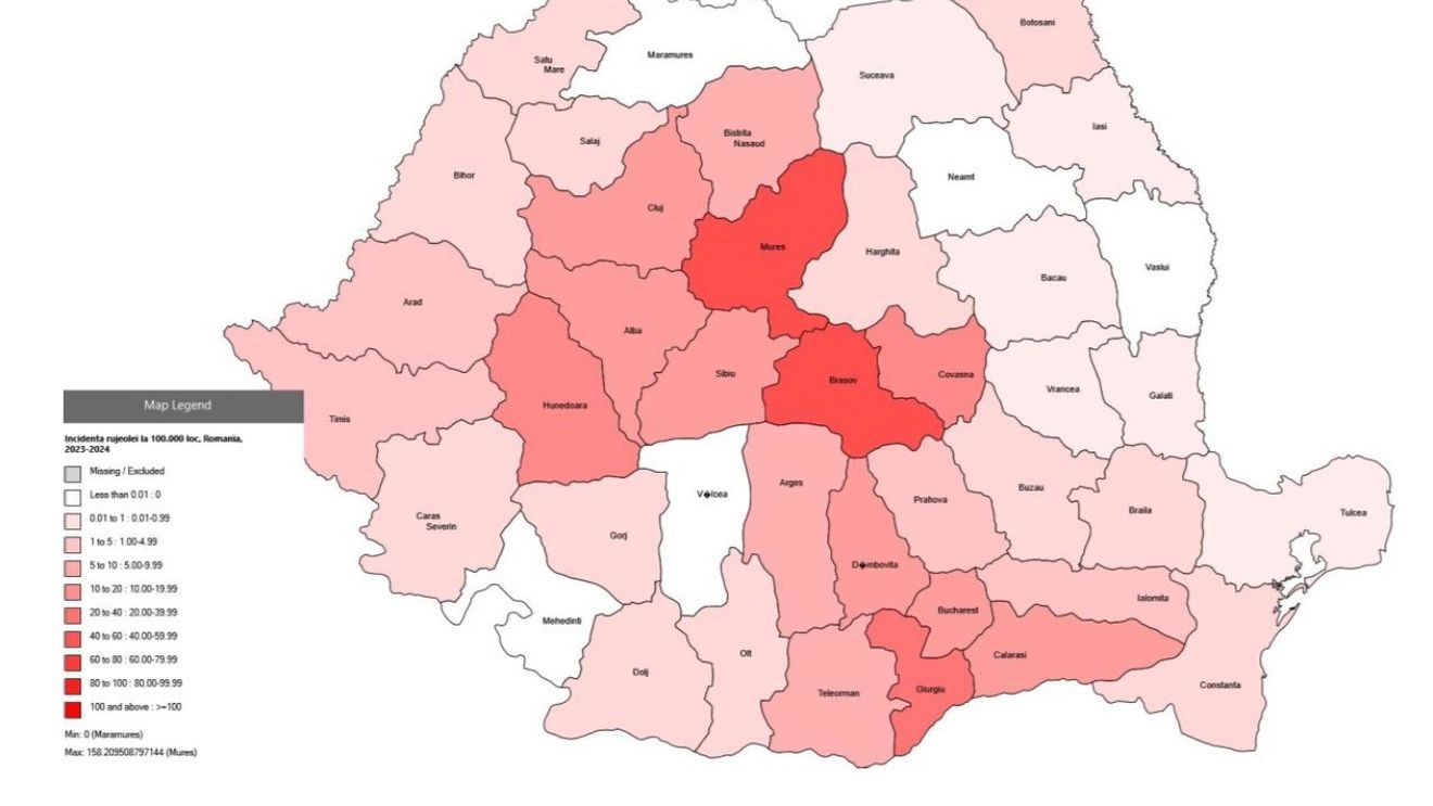 Aproape 400 de cazuri de rujeolă confirmate în ultima săptămână / Harta îmbolnăvirilor
