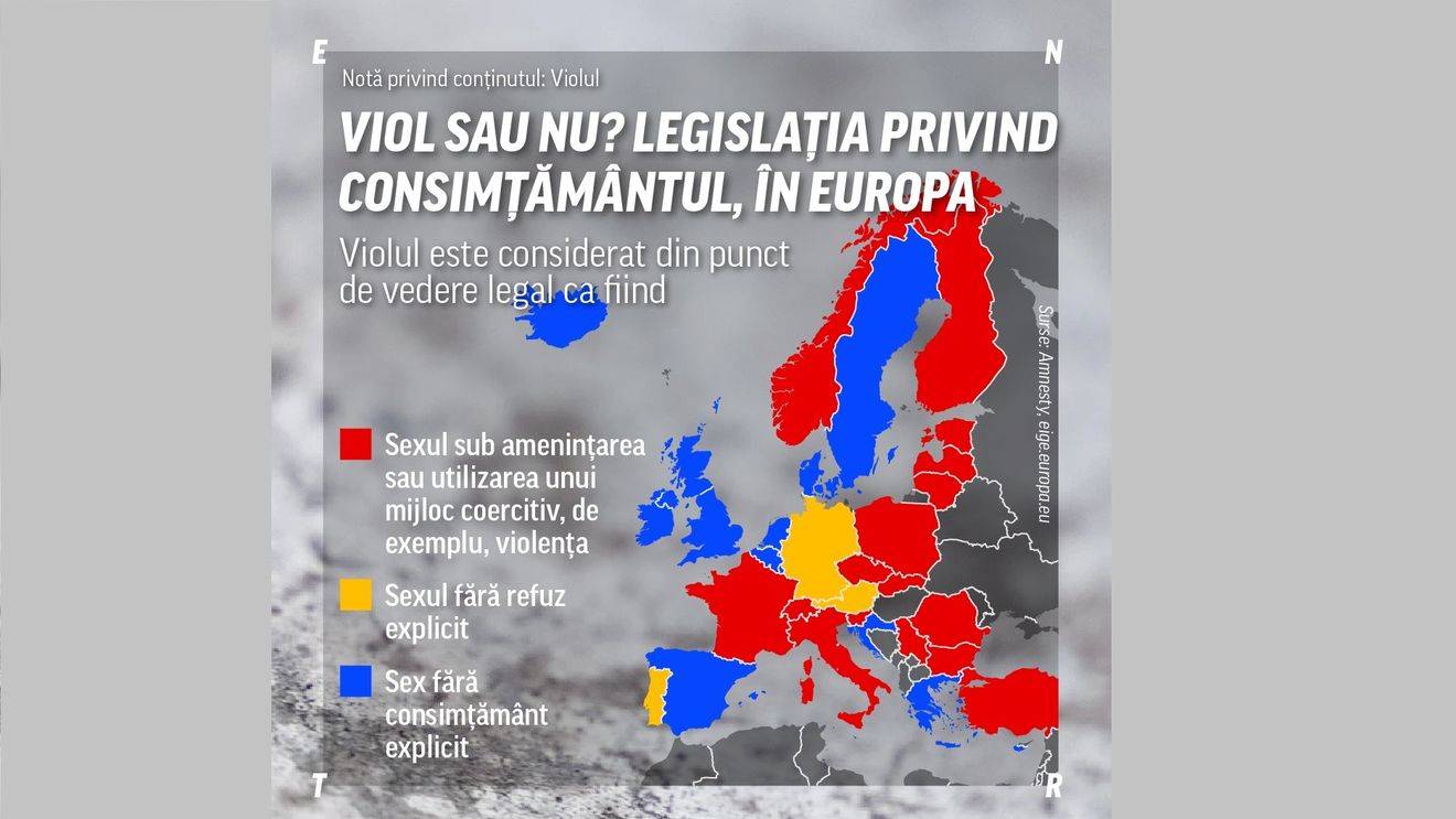 HARTĂ Cum este încadrat violul în legislația europeană. Cele trei concepte