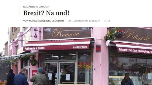 Reportaj FAZ despre cartierul Burnt Oak, Mica Românie din Londra: Sarmale și mămăligă la Hard Work Cafe/ Economia britanică depinde de migranții din Europa de est, la fel și cafeneaua