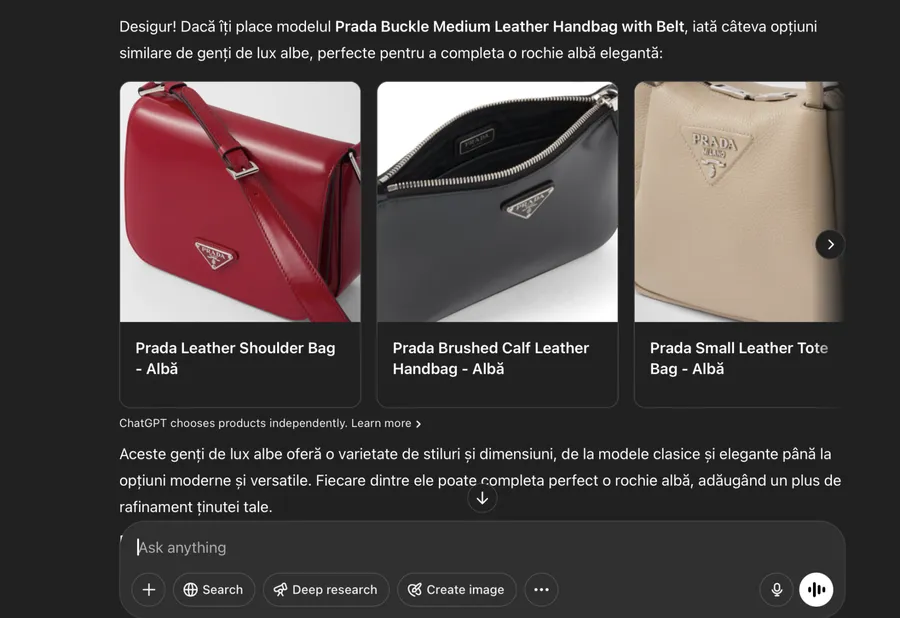 chatgbt, moda, intrebari chatgbt. functie chatgbt, fashion, geanta prada