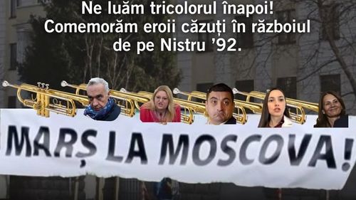 Protest în fața Ambasadei Rusiei la București, organizat luni de „Lupii Tricolori” / Vocea cunoscută a organizației este bărbatul care a proiectat mesajul „Marș la Moscova”, în timpul protestului extremiștilor din 15 ianuarie / Cum se definește grupul