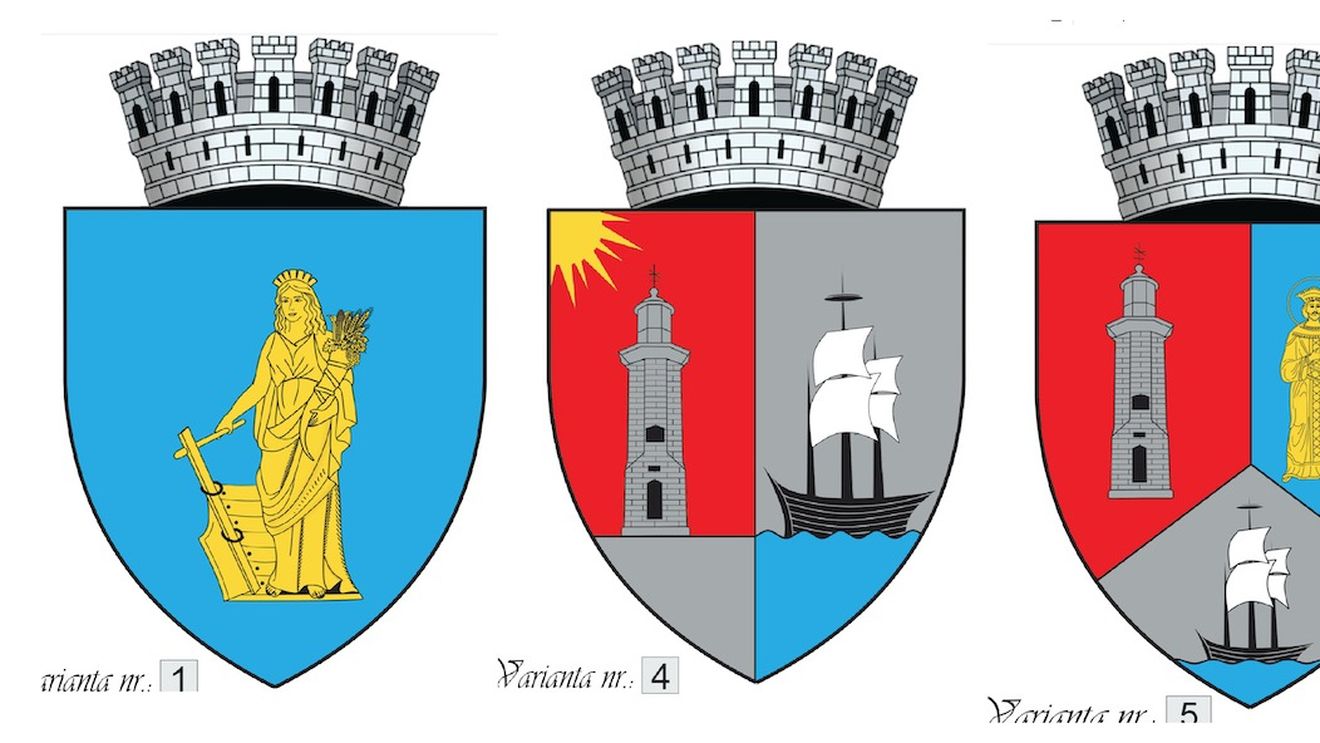 Noua stemă a orașului Constanţa, în consultare publică / Cetățenii sunt rugați să aleagă între 3 variante