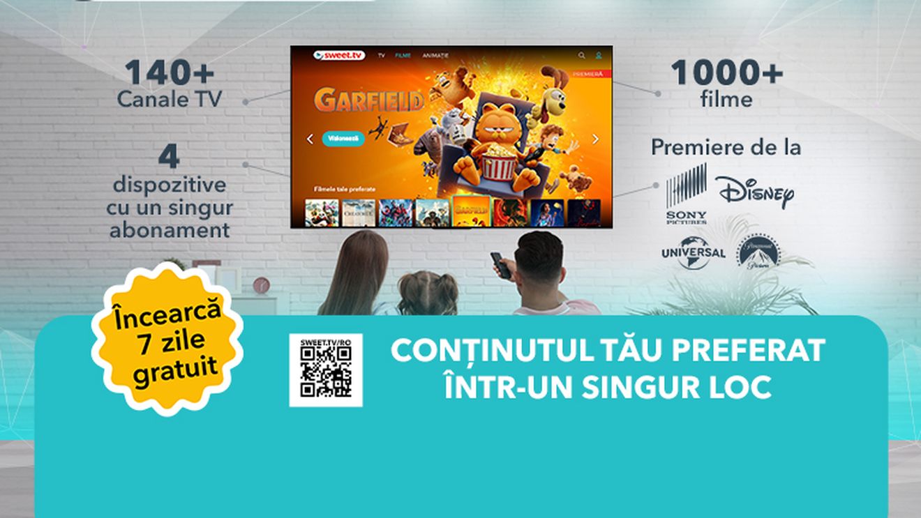 Mai mult streaming cu SWEET.TV: Un abonament pentru trei adrese și de ce trebuie să-l încerci