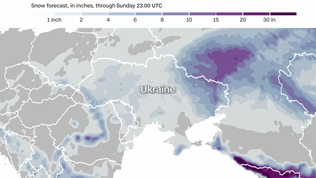 Ninsori abundente sunt așteptate pentru o mare parte din estul Ucrainei în plin război / La Harkov, Donețk și Lugansk se așteaptă zăpadă de peste 20 cm