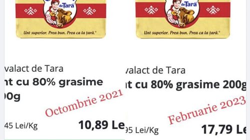 Drulă, despre „mulțumirea” lui Iohannis privind actuala coaliție: Rupt de realitate. În poze, prețul la unt din octombrie 2021 și de azi