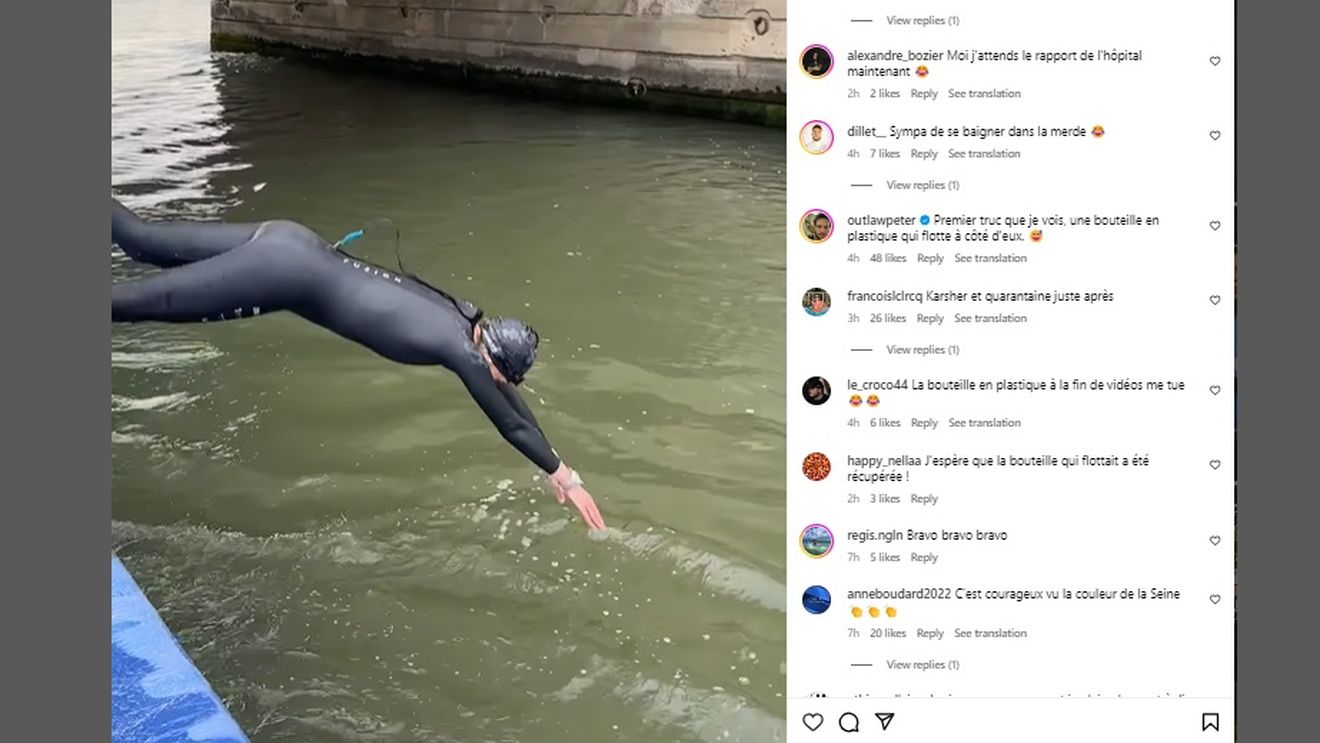 Ministrul sportului din Franța a înotat în Sena pentru a convinge că apa respectă normele
