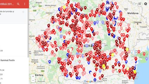 HARTĂ INTERACTIVĂ Contractele pentru iluminatul festiv atribuite de primării: 50 de milioane de lei în toată țara