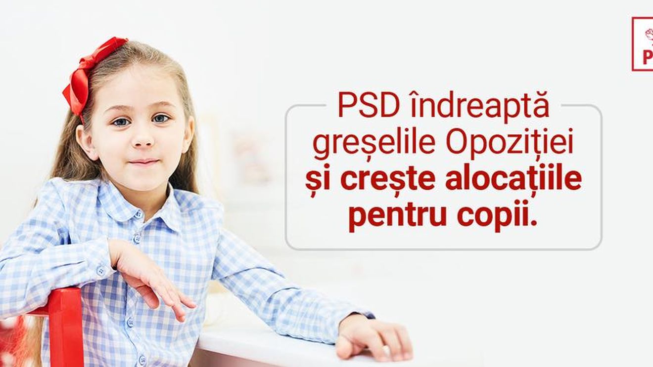 Suprarealism politic: PSD se laudă că mărește alocațiile copiilor, deși a votat împotriva inițiativei PNL