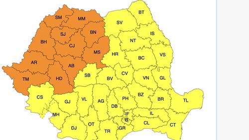 Cod portocaliu de caniculă în vestul țării