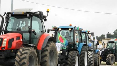 Sute de agricultori portughezi s-au alăturat protestului colegilor europeni, blocând mai multe şosele: ”Este foarte dificil să supraviețuiești”