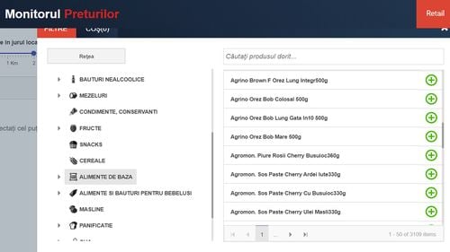 Consiliul Concurenţei a lansat „Monitorul preţurilor la alimente”. Pot fi comparate peste 30.000 de produse din 1.700 de magazine