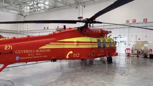 VIDEO Imagini cu noile elicoptere Black Hawk, adaptate pentru IGSU / 6 elicoptere costă 270 mil. euro fără TVA