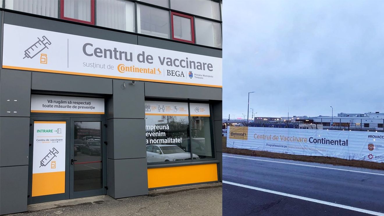 Vaccinarea în zonele puternic industrializate: compania germană Continental a investit în două centre de imunizare la Timișoara și Sibiu