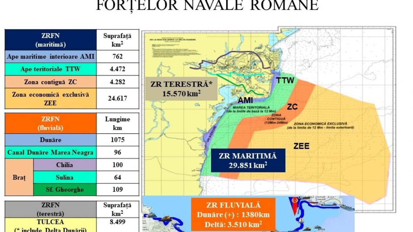 Forţele Navale Române: 11 nave militare şi două elicoptere Puma Naval desfăşoară misiuni de cercetare, pe mare şi la gurile Dunării