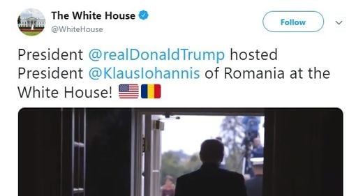 VIDEO Casa Albă a postat pe Twitter un filmuleț cu întâlnirea dintre Klaus Iohannis și Donald Trump