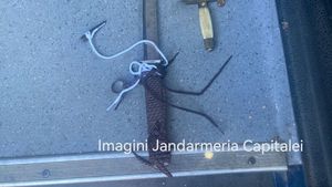 Un bărbat din București, prins de jandarmi în timp ce se plimba purtând la vedere o sabie de 80 cm și un cuțit de 30 cm