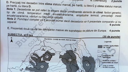 Subiectele de la examenul de Geografie susținut astăzi de absolvenții de liceu la Bacalaureat 2020