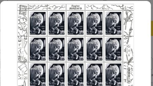 Poșta franceză publică un timbru în ediție limitată cu Eugène Ionesco, la comemorarea a 30 de ani de la moartea dramaturgului