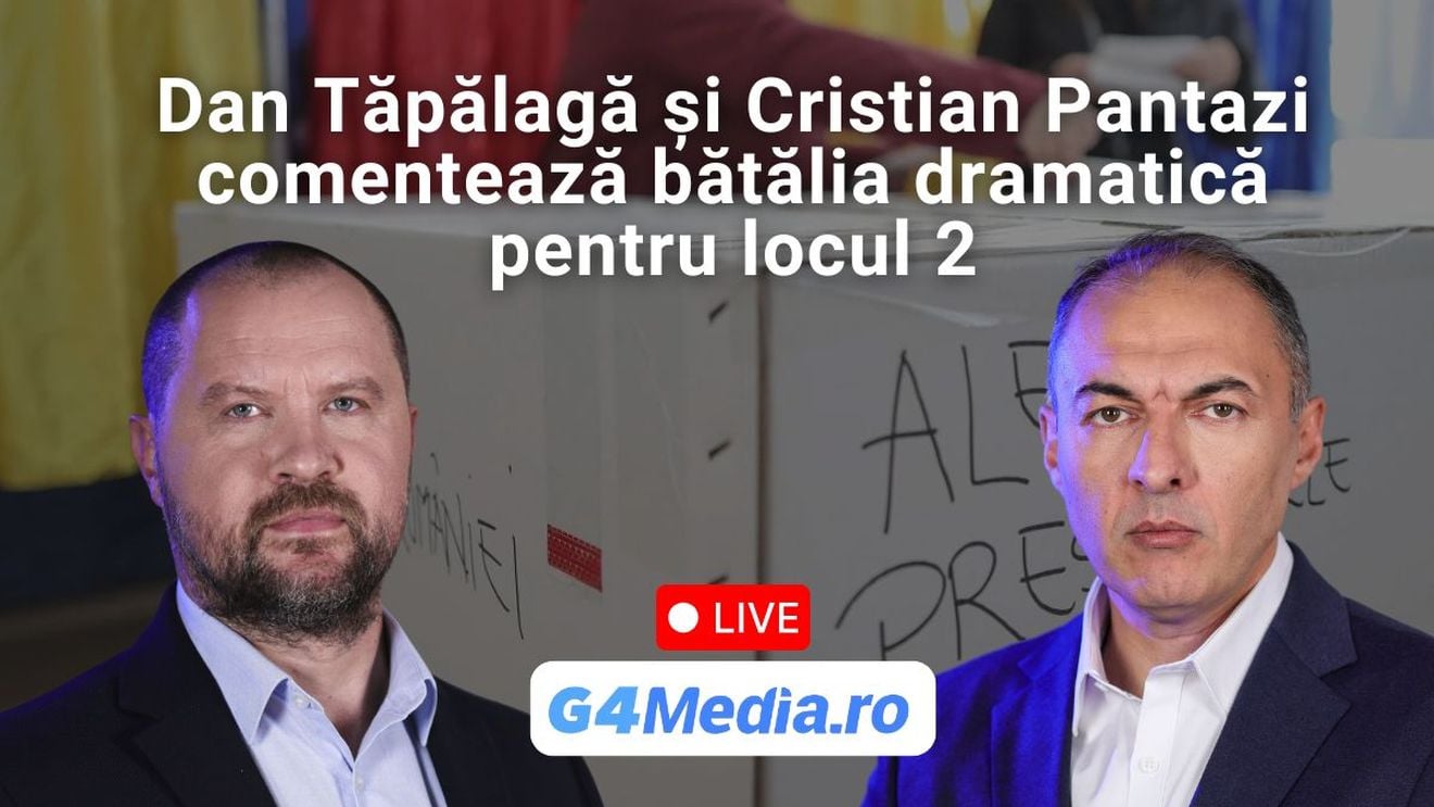 Bătălie dramatică pentru locul doi. Jurnaliștii Dan Tăpălagă și Cristian Pantazi comentează LIVE de la ora 16.00 ultimele evoluții din ziua votului