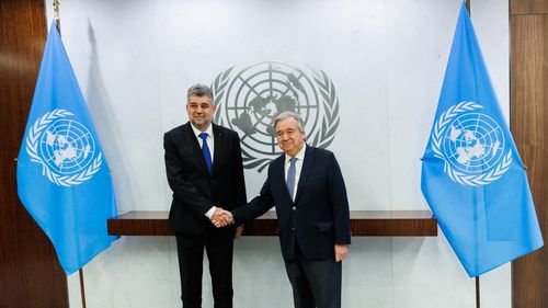 Premierul Ciolacu, la ONU: "România iubeşte pacea şi aspiră la soluţionarea tuturor divergenţelor de interese între ţările lumii pe calea dialogului şi negocierii. Diplomaţia e oricând preferabilă armelor"