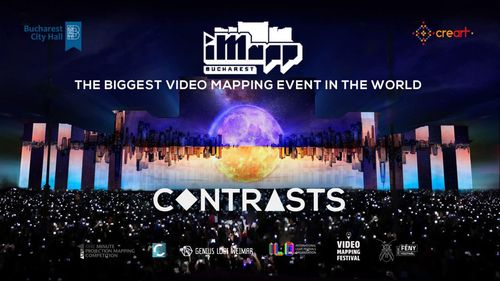 Show de artă și tehnologie: iMapp Bucharest – Winners League revine la București, în Piața Constituției, pe 23 septembrie 2023, cu tema CONTRASTS