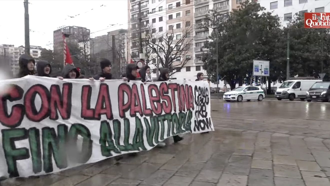 Manifestație Pro Palestina la Milano / Peste 20.000 de oameni s-au adunat din toată Italia