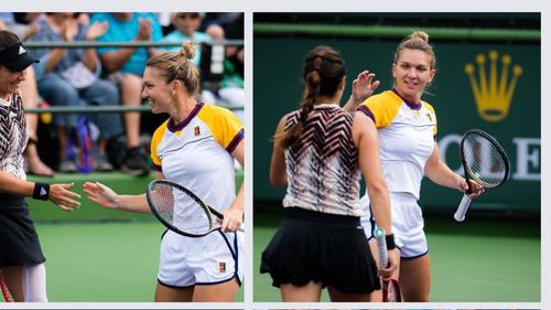 VIDEO Halep și Ruse, calificate în optimile probei de dublu la Indian Wells/ "Dublă distracție în deșert", a scris Simona pe Facebook