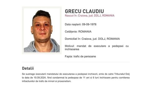 Un traficant de minore, prins în Italia la două zile de la condamnarea definitivă din România / Claudiu Grecu conducea o rețea de prostituție în Roma / A fost găsit de italieni într-un dulap