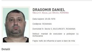 UPDATE Daniel Dragomir a fost dat în urmărire de Poliția Română/ Fostul locotenent colonel SRI a fost condamnat definitiv pentru corupție