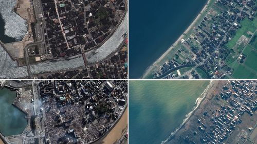 Imagini din satelit arată amploarea dezastrului din Japonia. Pământul s-a ridicat cu 4 metri. „Situația este catastrofală”