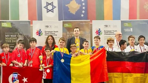 Echipa României la șah, campioană europeană la categoria sub 12 ani