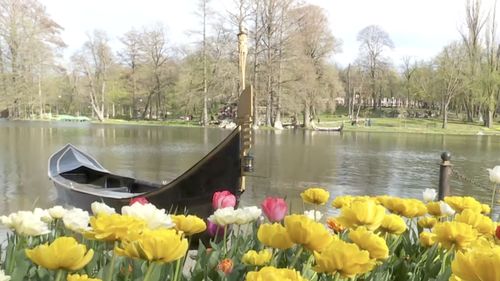 VIDEO Mii de lalele la carnavalul primăverii în Craiova, în cadrul târgului de Paște din Parcul „Nicolae Romanescu” / Vezi ce evenimente au pregătit organizatorii