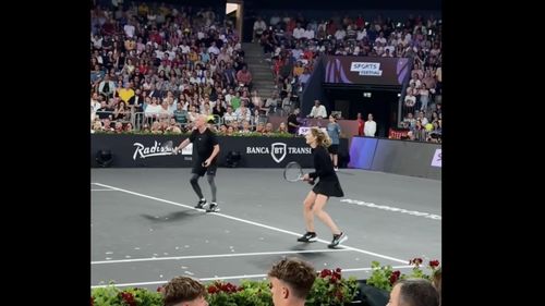 VIDEO Andre Agassi, Steffi Graf, Simona Halep şi Andrei Pavel au făcut show la Cluj, în cadrul Sports Festival
