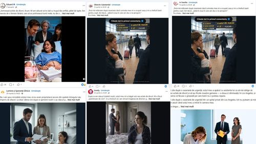 Facebook, intoxicat cu mesaje anti-cezariană de bloggeri conspiraționiști care acuză statul de cenzură / Cum se rostogolesc povești fictive ilustrate cu AI despre femei abuzate după ce au născut prin cezariană