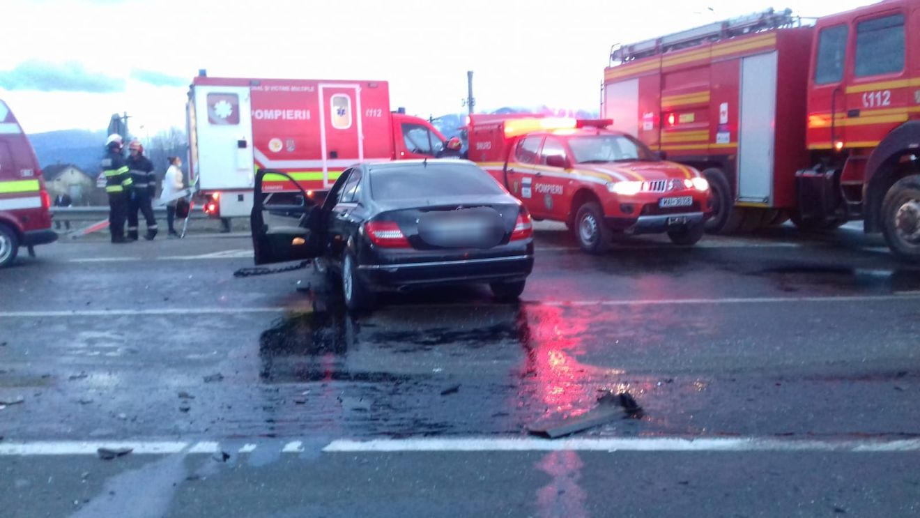 Trafic îngreunat pe DN1 din cauza unui accident rutier din județul Sibiu