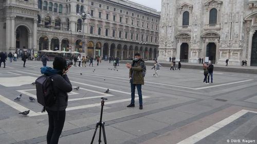Cum arată Milano în vremea coronavirusului / În fața domului, porumbeii sunt mai numeroși decât turiștii