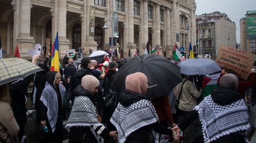 Incident la mitingul pro Palestina din Capitală: O femeie şi un bărbat, depistaţi având asupra lor spray cu substanţă iritant-lacrimogenă