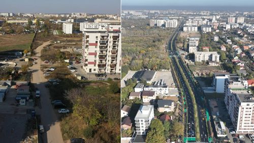 FOTO Nouă arteră de circulație construită de la zero în Sectorul 6, cu infrastructură rutieră, velo, pietonală și spații verzi/ Drumul Valea Largă, dat în circulație