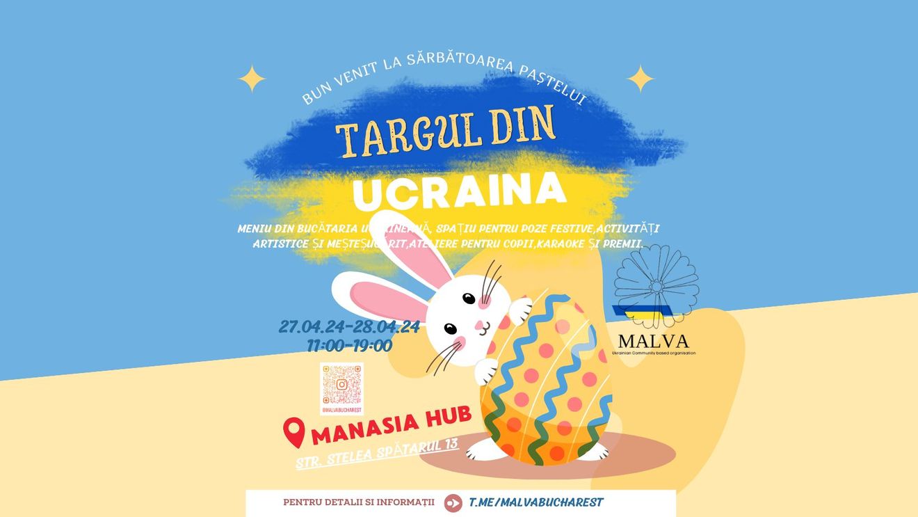 Târg de Paște organizat în București de refugiații ucraineni