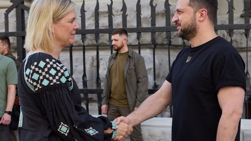 Premierul Suediei, Magdalena Andersson, vizită oficială la Kiev/ Zelenski: ”100.000 de ucraineni se află în Suedia. Ne vom aminti de atenţia voastră sinceră, în această perioadă dificilă a războiului rusesc”