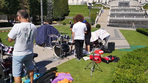 O sută de toboşari au cântat la unison în Grădina Palas din Iași, în cadrul „Toboşariadei”