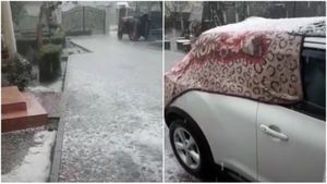 Ploaie cu gheață în viile din localitatea Panciu, în ciuda rachetelor antigrindină