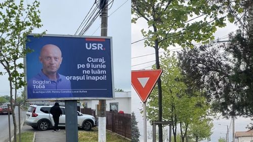 Două panouri electorale care promovau un candidat USR la Consiliul Local Buftea au dispărut peste noapte / Primăria ridică din umeri (Buletin de București)