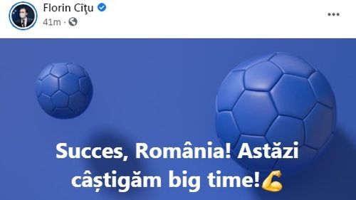 Cîțu, mesaj pe Facebook în plină criză politică: ”Succes, România! Astăzi câștigăm big time!”