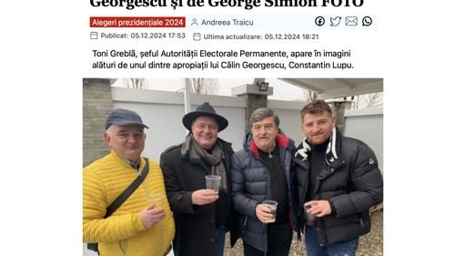 Cotidianul Adevărul publică fotografii cu șeful AEP, Toni Greblă, la tăierea porcului alături un apropiat al extremistului Călin Georgescu și de George Simion