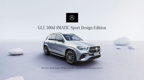 Cauți un cadou mai special? Ce zici de un Mercedes-Benz GLE 300d 4MATIC Sport Design Edition, de la 630 € (+TVA) / 762  € ( TVA inclus) rată lunară prin leasing financiar. Solicită oferta (P)