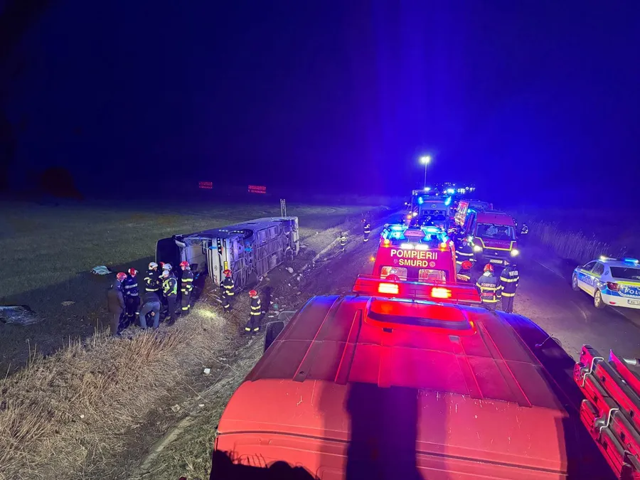 accident rutier Galați Vaslui autocar