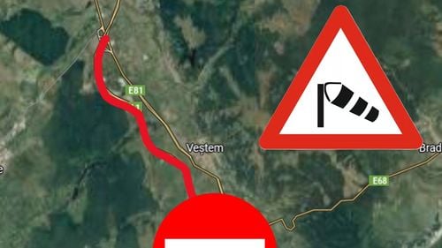 Se închide traficul pe A1, între Sibiu și Boița, din cauza vântului puternic / Sunt rafale de vânt de peste 120 km/h / Există riscul ca tirurile să fie răsturnate