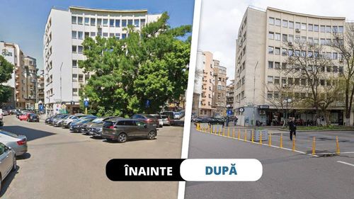 FOTOGALERIE Două piațete din centrul Bucureștiului, eliberate de mașini și redate pietonilor: Piața Ion Rațiu și Piața Italiană