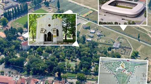 Noul stadion din Oradea va fi construit peste o veche grădină, donată orașului de un groful Rhédey / Condiția a fost ca locul să rămână pentru totdeauna o grădină publică, iar el și soția lui să fie îngropați în capela de acolo